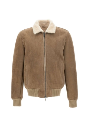 VOLFAGLI Big Ben Merinillo suede jacket - Brown