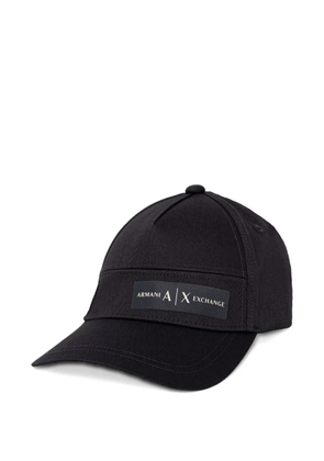 Armani Exchange logo-patch baseball cap - Black