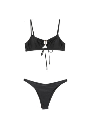 COTAZUR palm-tree ring-detail bikini - Black