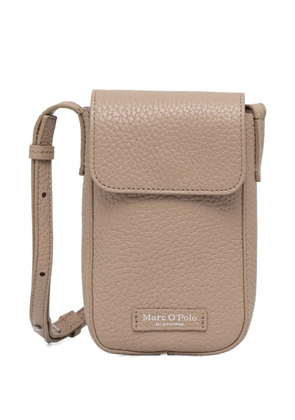 Marc O'Polo grainy leather phone bag - Neutrals