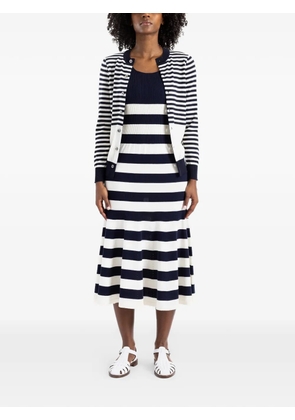 Junya Watanabe striped sleeveless midi dress - Blue