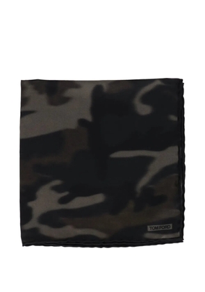 TOM FORD camouflage-print pocket square - Black