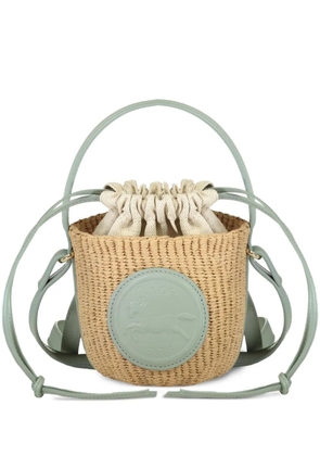 Chloé xMifuko small Horse Medal bucket bag - Neutrals