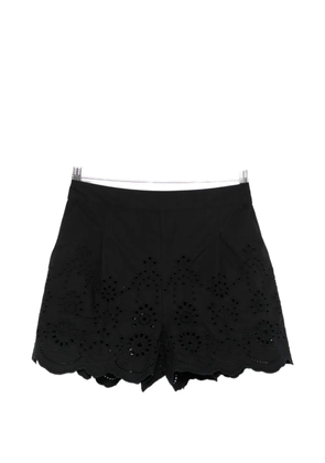 MC2 Saint Barth Amani broderie-anglaise scalloped shorts - Black