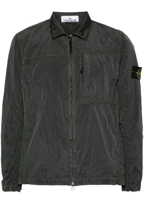 Stone Island Compass-patch shirt jacket - Grey