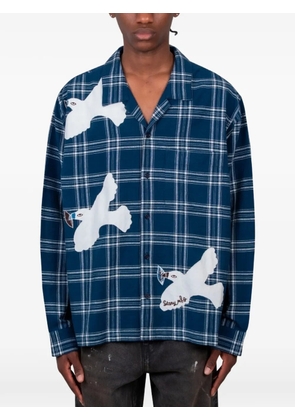 STORY mfg. check-pattern shirt - Blue