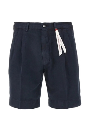 Santaniello pleated-front shorts - Blue