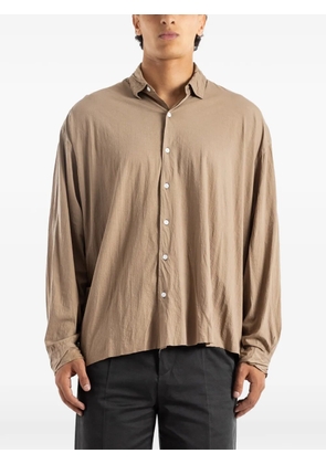 KANEMASA PHIL 46G Artisan long-sleeve shirt - Neutrals