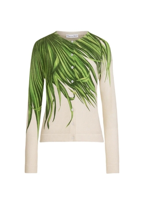 Oscar de la Renta palm leaves cardigan - Green