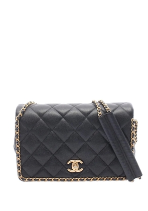 CHANEL Pre-Owned 2021-2026 CC Quilted Caviar Chain Around Flap shoulder bag - Black