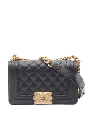 CHANEL Pre-Owned 2021-2026 Small Quilted Caviar Boy Flap crossbody bag - Black