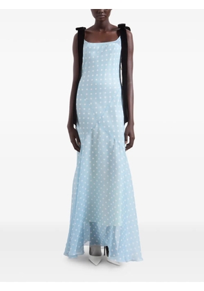 Nina Ricci polka-dot mermaid maxi dress - Blue