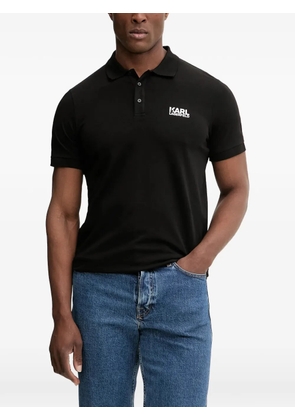 Karl Lagerfeld logo polo shirt - Black