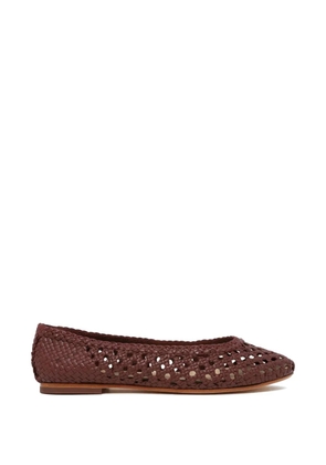 DRAGON DIFFUSION woven leather ballet flats - Brown