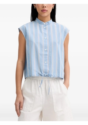 Marc O'Polo striped drawstring-hem top - Blue