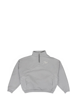 RHUDE Script Logo quarter-zip sweatshirt - Grey