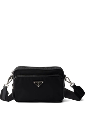Prada Re-Nylon and Saffiano leather shoulder bag - Black