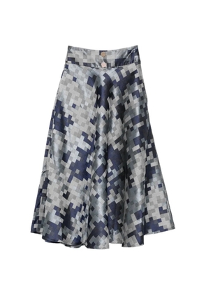 Leen Mougrhabi Evelyn A-line midi skirt - Blue