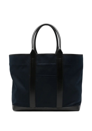 TOM FORD leather-trimmed canvas tote bag - Blue