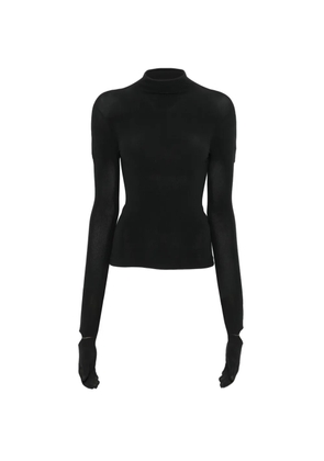 Marie Adam-Leenaerdt glove-sleeve high-neck top - Black