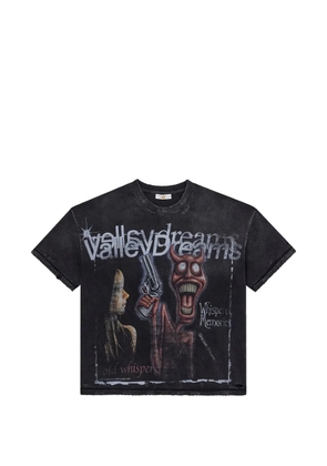 Vale Psychopath graphic-print distressed T-shirt - Black
