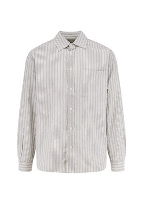 Woodbird striped long-sleeve shirt - White