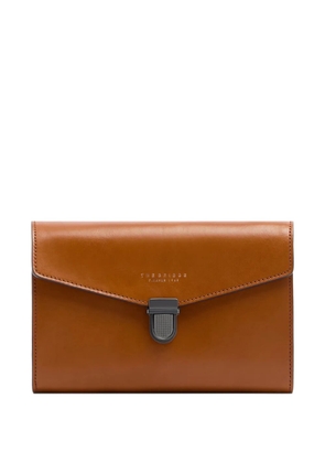 The Bridge leather wrist-strap clutch bag - Brown
