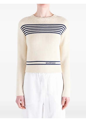 Balenciaga boat-neck sweater - Neutrals
