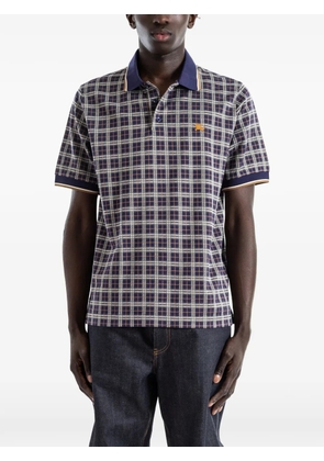 Burberry check-patterned polo shirt - Blue