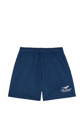 COLE BUXTON mesh logo-print shorts - Blue