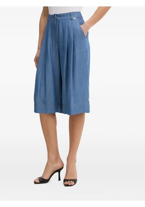 FRACOMINA pleated high-waisted shorts - Blue