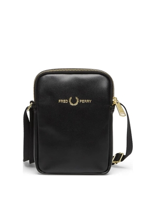 Fred Perry Laurel Wreath leather side bag - Black