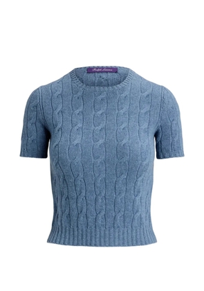 Ralph Lauren Collection cable-knit short-sleeve sweater - Blue
