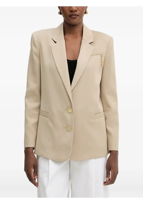 Armani Exchange chain-detail single-breasted blazer - Neutrals