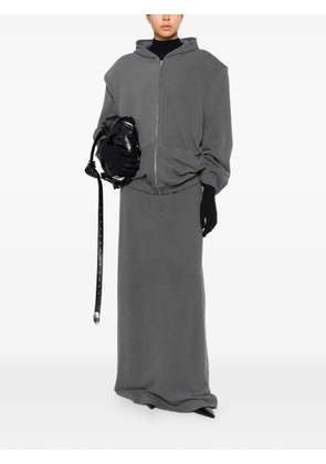 Marie Adam-Leenaerdt zip-up dropped-shoulder hoodie - Grey