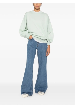 ANINE BING Miles logo-embroidered sweatshirt - Green