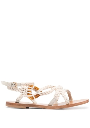 Alberta Ferretti woven leather sandals - Neutrals