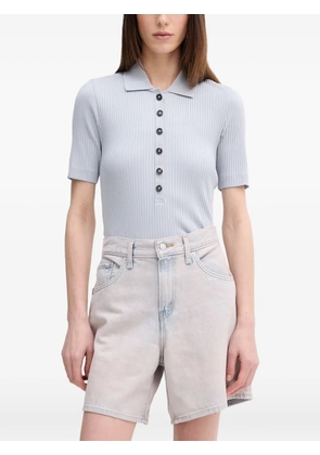 Marc O'Polo ribbed-knit polo shirt - Blue