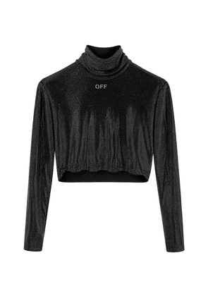 Off-White Bling Sec Skin embellished cropped top - Black