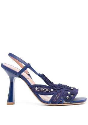 Alberta Ferretti 100mm stud-embellished sandals - Blue