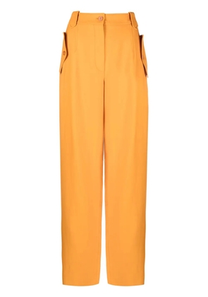 Alberta Ferretti high-waisted straight-leg trousers - Orange