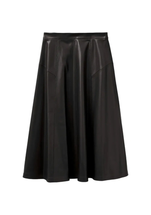 Benetton high-waisted A-line midi skirt - Black