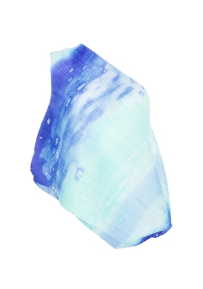 Pleats Please Issey Miyake pleated one-shoulder top - Blue