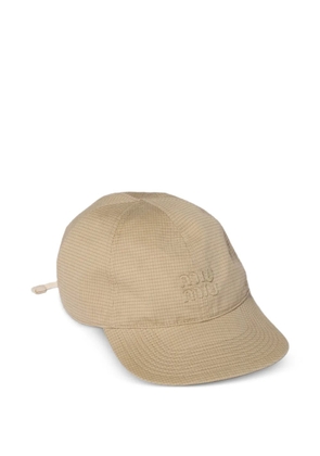 Miu Miu cotton baseball cap - Neutrals