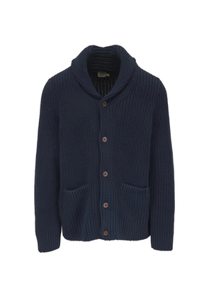 FAHERTY chunky-knit shawl-collar cardigan - Blue