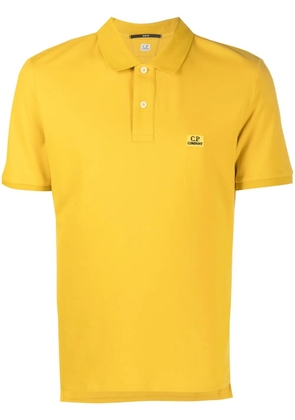 C.P. Company logo-patch polo shirt - Yellow