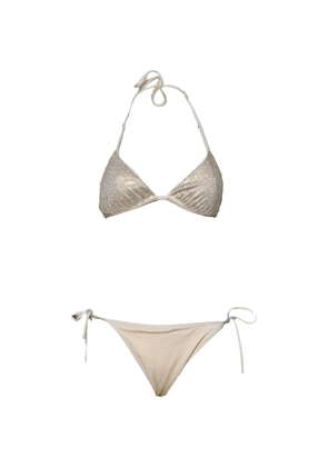MC2 Saint Barth crystal-embellished triangle bikini - Neutrals