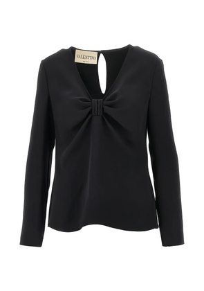 Valentino Garavani bow-detail long-sleeve blouse - Black