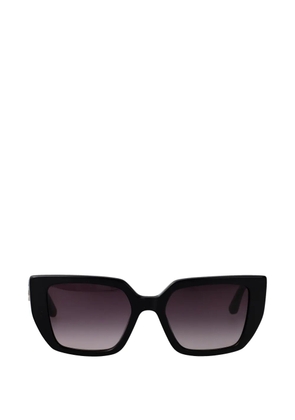 Karl Lagerfeld logo-plaque geometric-frame sunglasses - Black