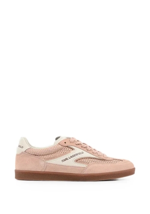 Karl Lagerfeld perforated panelled sneakers - Pink